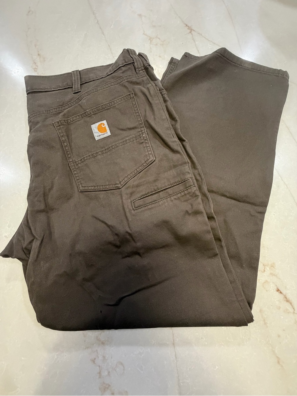 Carhartt Mens Relaxed Fit Cargo Work Pants Brown Size 40x30